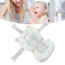 Babysitzkissen zum Baden, schwimmfähig; verstellbar, hellblaue Sterne