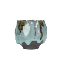 JianZhan Tenmoku Colorful Sole Tea Cup Handmade Ceramic Kung Fu Tea Cup No.16 1 Piece