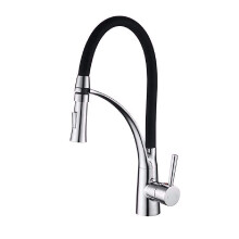 Kitchen Mixer Tap All Copper Pull Spring Double Outlet Hot And Cold Water Faucet