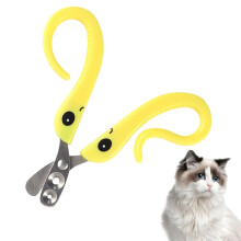 Nail Clippers For Cats Stainless Steel Cat Claw Cutter Professional Pet Nail Cutter Claw Scissors InjuryProof Yellow