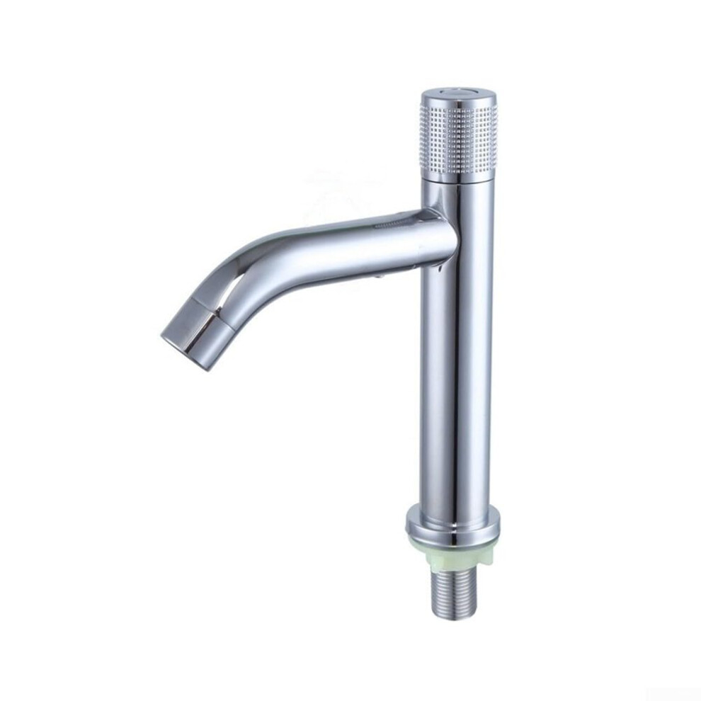 Basin Faucet Single Handle 360Degree Rotation Stainless Steel Single Hole Bathroom Tap Silver 9105992267651