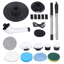 Perie de duș electrică cu spin, cu design ergonomic și IPX7, capete de perie multifuncționale, detașabile, mâner lung, reîncărcabilă