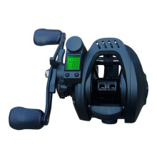 Led Screen Electronic Fishing Reels LeftHand Baitcasting Reels Waterproof Saltwater Metal Body LED Display Easy To Use