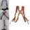 Comfortable Dual Camera Strap 2-Camera Leather Harness Brown 13