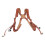 Comfortable Dual Camera Strap 2-Camera Leather Harness Brown 15