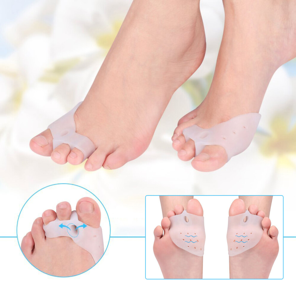 Silicone Gel Bunion Toe Protector Straightener Corrector Spreader Splint Pads