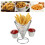 French Fries Display Cone Stand Double Cup Snack Baskets Buffet Durable Plastic 6