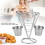French Fries Display Cone Stand Double Cup Snack Baskets Buffet Durable Plastic 3