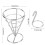 French Fries Display Cone Stand Double Cup Snack Baskets Buffet Durable Plastic 9