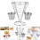 French Fries Display Cone Stand Double Cup Snack Baskets Buffet Durable Plastic 4