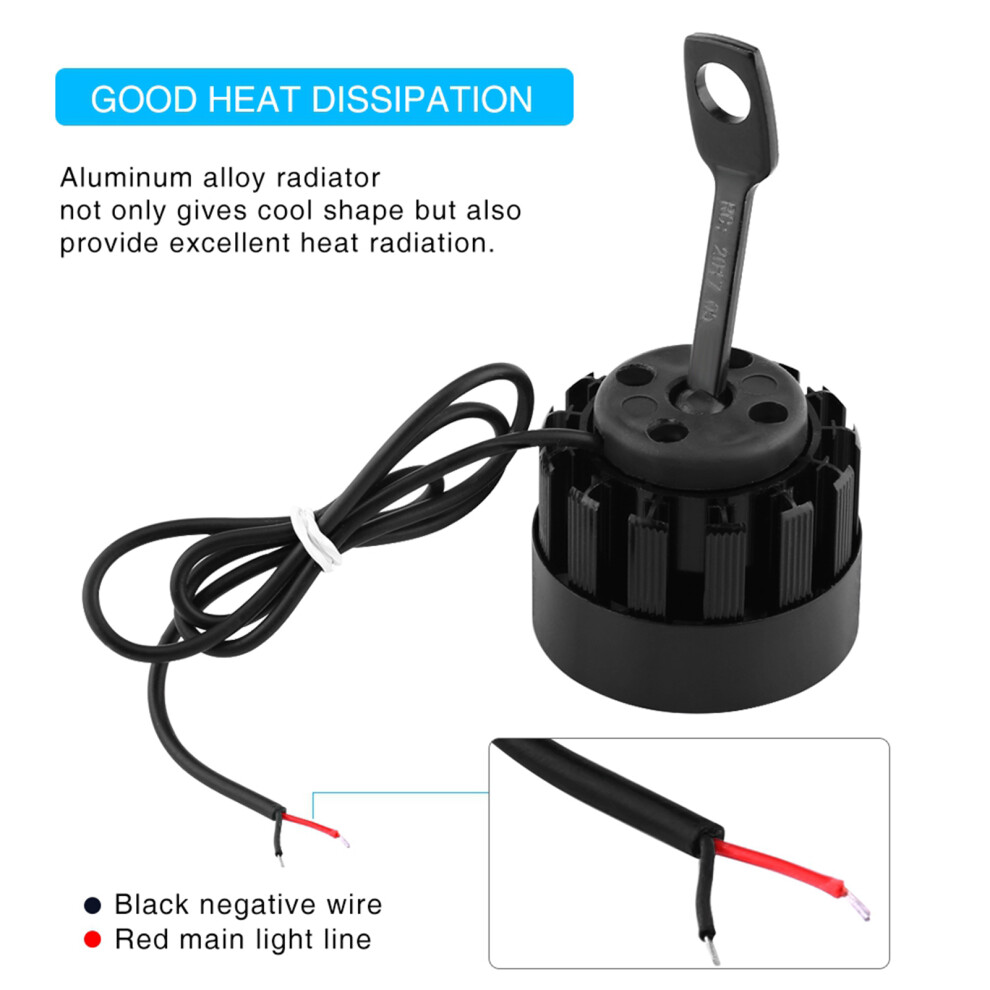 Universal Motorcycle Led Headlight Fog Spot Lamp 24W 2400Lm Black 9391363155539