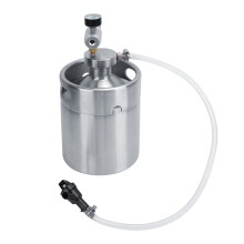 Mini-fût pressurisé pour le brassage maison, distributeur de bière en acier inoxydable avec joint sous vide et système de cartouche de CO2,