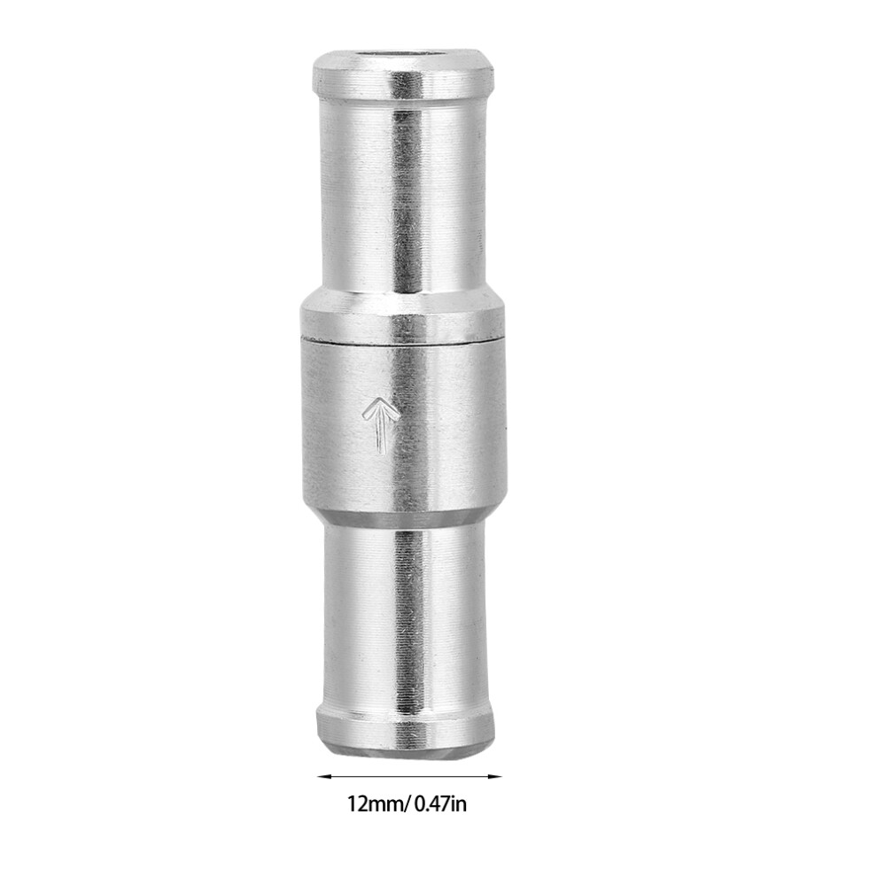 12Mm Inline Aluminium One-Way Check Valve For Fuel Diesel Gas & Air 4961363156291