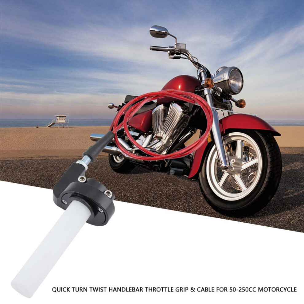 50Cc-250Cc Motorcycle Handlebar Throttle Grip & Cable Quick Turn Twist Style 6901363156165