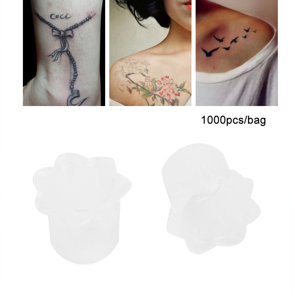 1000Pcs Professional Feptagon Plastic Tattoo Ink Cup Pigment Holders 10ml