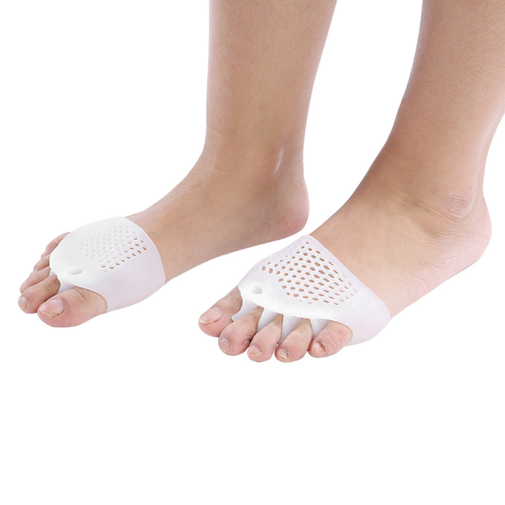 White Hallux Valgus Bunion Corrector Silicone Toe Protector Foot Pain Relief