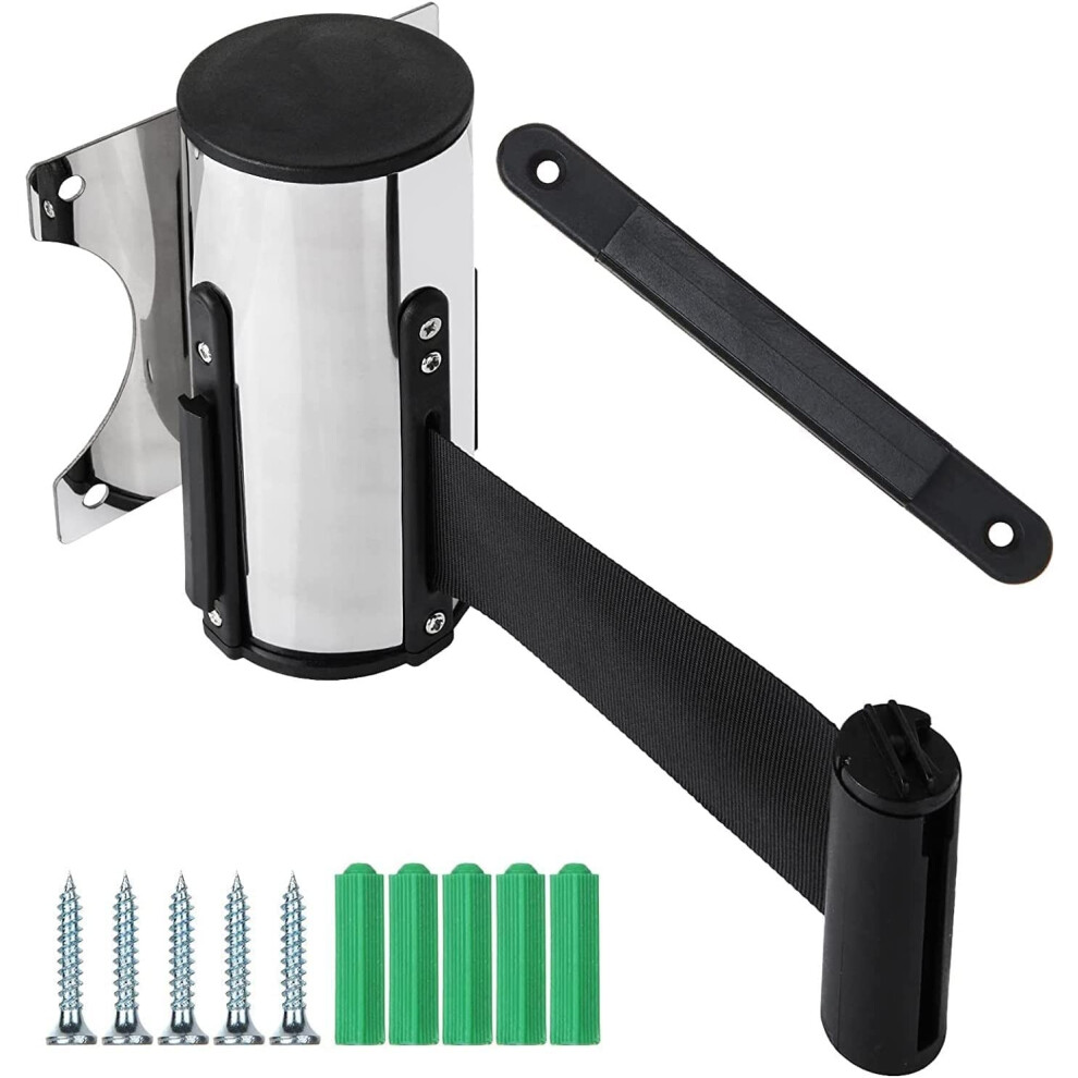 Stanchions With Retractable Belts Wall Mount Barrier Belt Retractable Queue Rope Barrier For Museum Factory Cinema 2M Belt 9105992268856