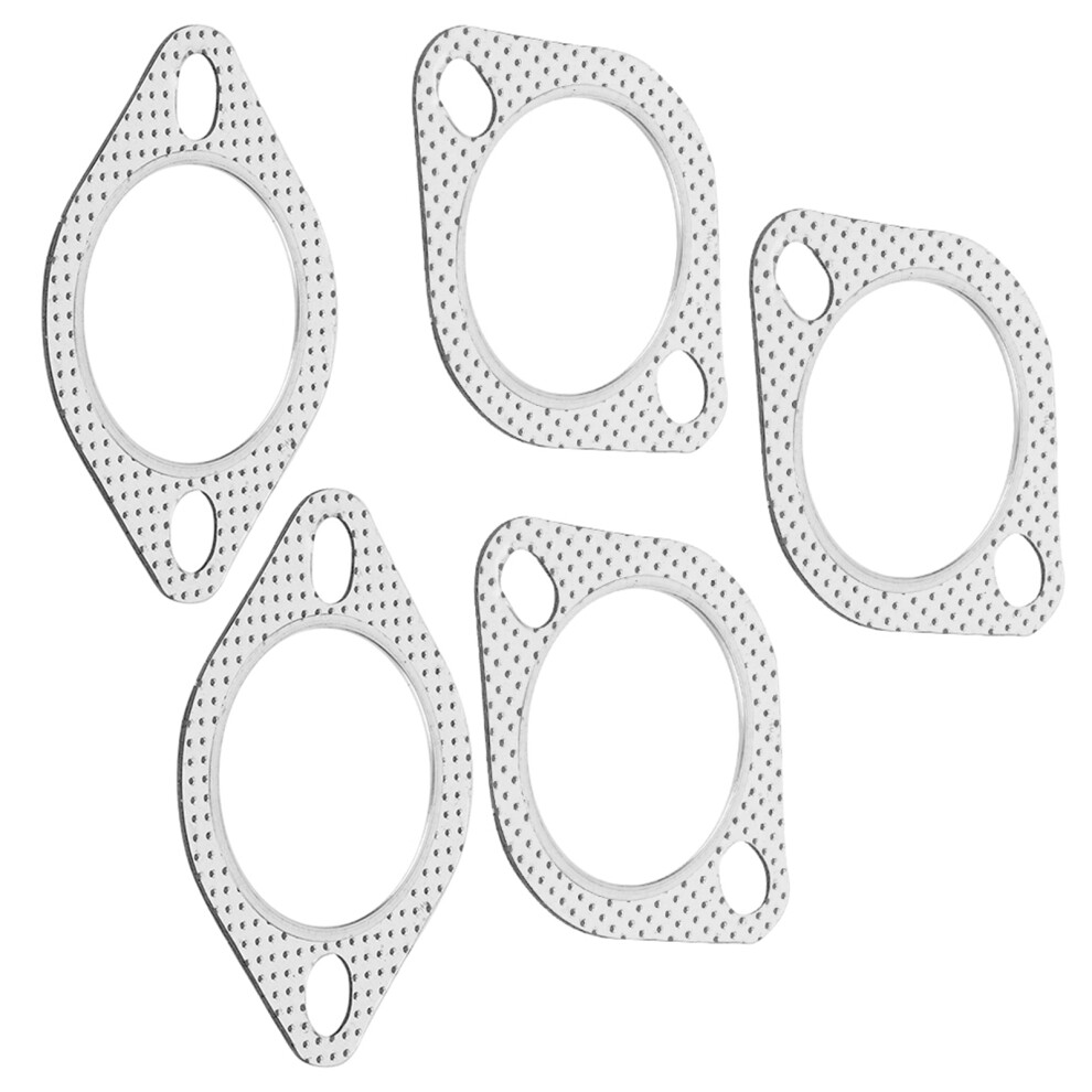 2.5" Zinc Plated Exhaust Flange Gasket Set 2-Bolt Cnc Aluminum 5Pcs 4011363158563