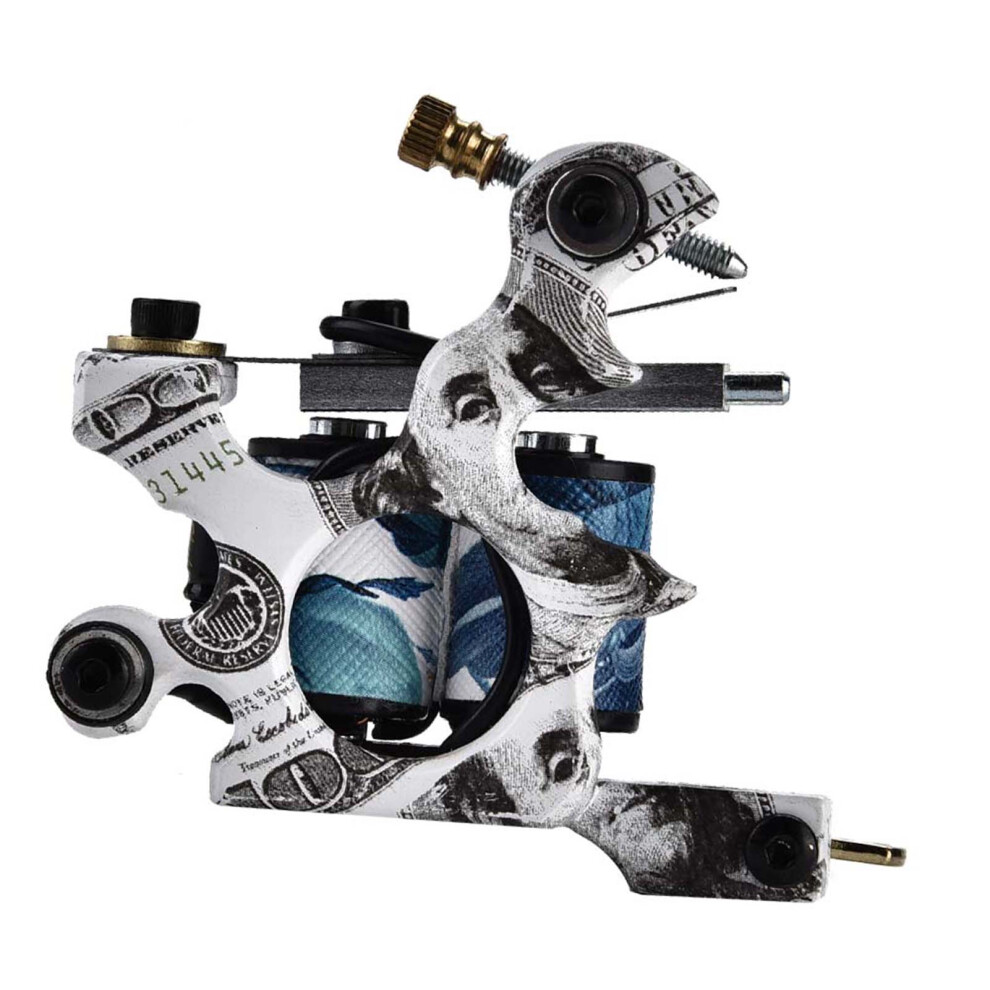 10 Wrap Copper Coils Shader Tattoo Machine for Professional & Beginner Use