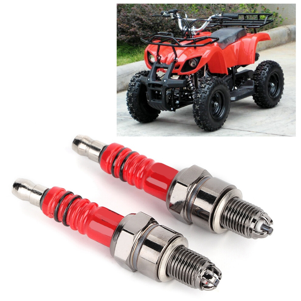 2 Pcs Spark Plugs For Gy6 50Cc 125Cc Scooter Atv Quads A7tc A7tjc 3 Electrode 4931363156317