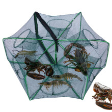 Foldable Fishing Trap Nylon Fold Up Basket 25x60cm For Crayfish Trap Lightweight Angling Gear