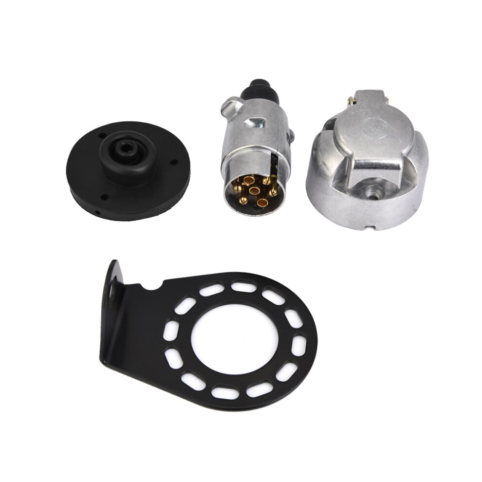 12V 7Pin Trailer Plug Socket Connector Adapter For Caravan Towing Bracket 7891363160691