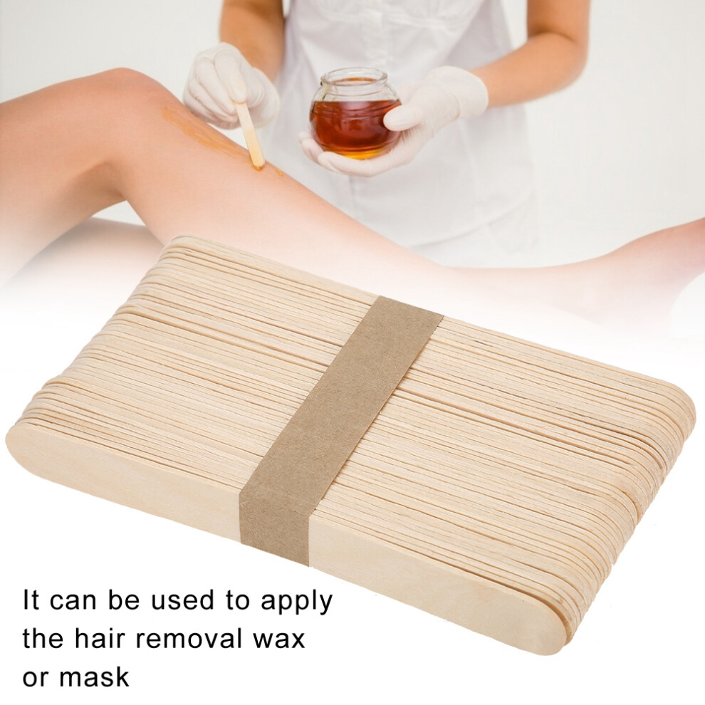 Cream Versatile Wooden Disposable Wax/Mask Applicator Sticks For Hair Removal