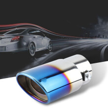 Chrome Blau Edelstahl-Auspuffblende für Autos, Universal passend 5,3-3,8 cm
