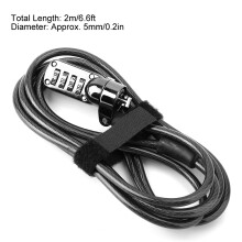 Laptop Security: 4 Digit Combination Steel Wire Anti-Theft Lock