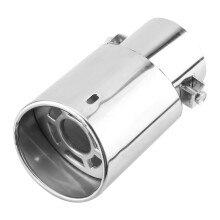 Glanzeffekt silbergraue Edelstahl-Auspuffendrohrkappe passt bei einem Durchmesser von 5,3-3,8 cm