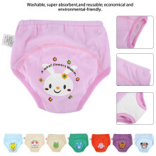 8PCS Waterproof Toddler Diapers with Cartoon Print 4 Layers Size 100