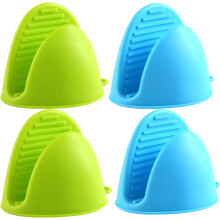 Silikon-Ofenhandschuhe für sicheres Kochen, hitzebeständige Handschuhe, professionelle Qualität, rutschfester Griff, leicht zu reinigen, kompakte