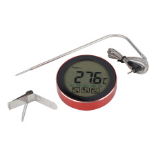 Edelstahl-Kochthermometer mit fester Sondenklemme und LCD-Hintergrundbeleuchtung, digitales Bratthermometer zum Räuchern, Grillen, Backen,