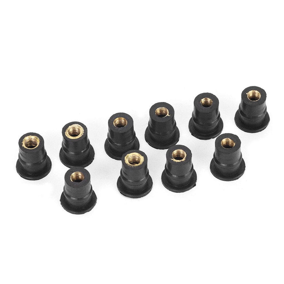 10Pcs M5 Rubber Well Nuts 5Mm/0.2In For Motorcycle Windshield Bolts 5051363166983