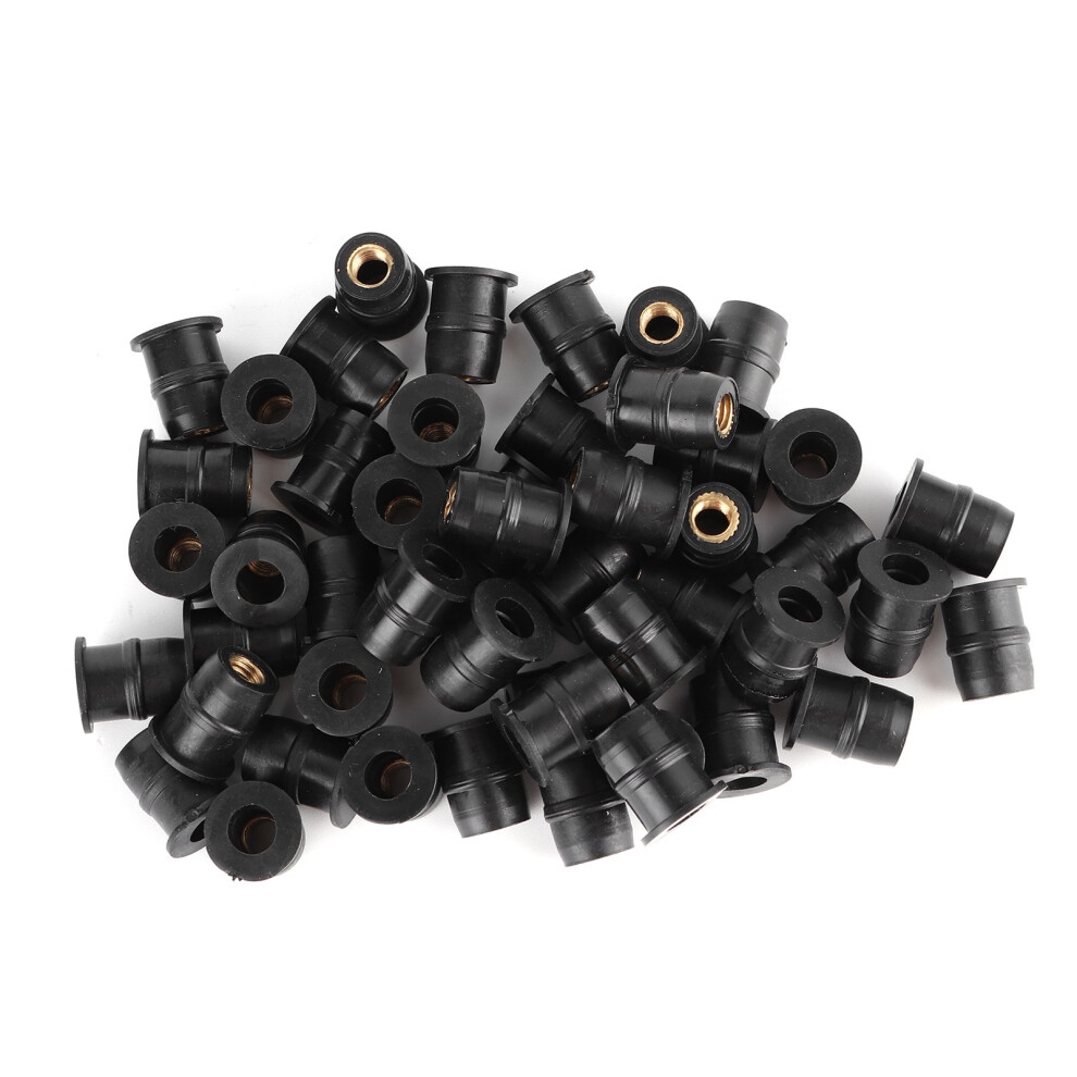 80Pcs M5 5Mm Rubber Nuts For Motorcycle Windshield Fairing Fastening 7891363167003