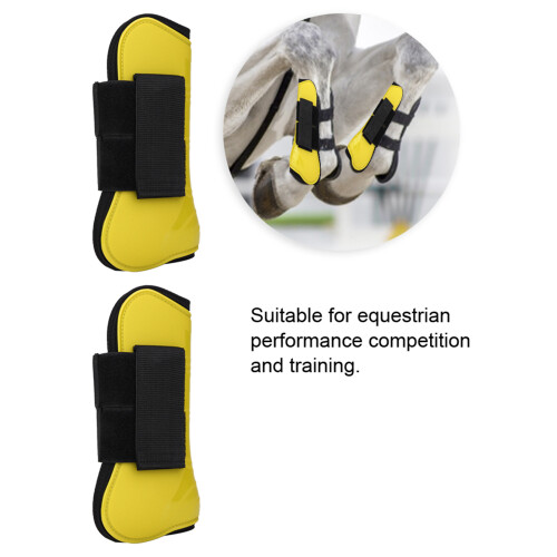 Horse Jumping Leg Boots Support Wraps, Yellow, 25x11.8cm