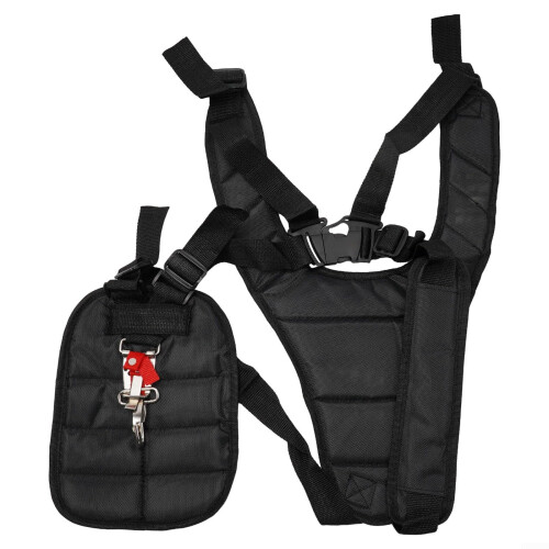 Double Shoulder Strap Harness System Adjustable Comfort Padding For String Trimmer Brush Cutter Lawn Garden Maintenance