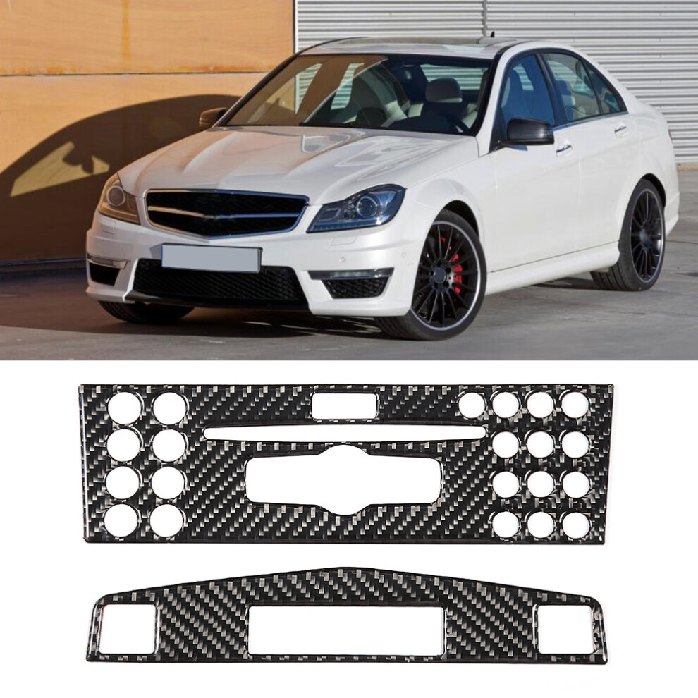 Carbon Fiber Center Console Trim For Mercedes Benz C Class W204 2005-2012 4981363170431