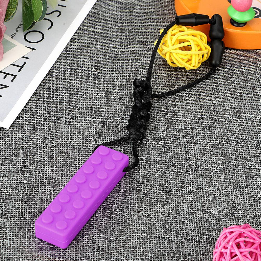 Chew Necklace - Sensory Aid For Kids With Adhd & Autism Purple