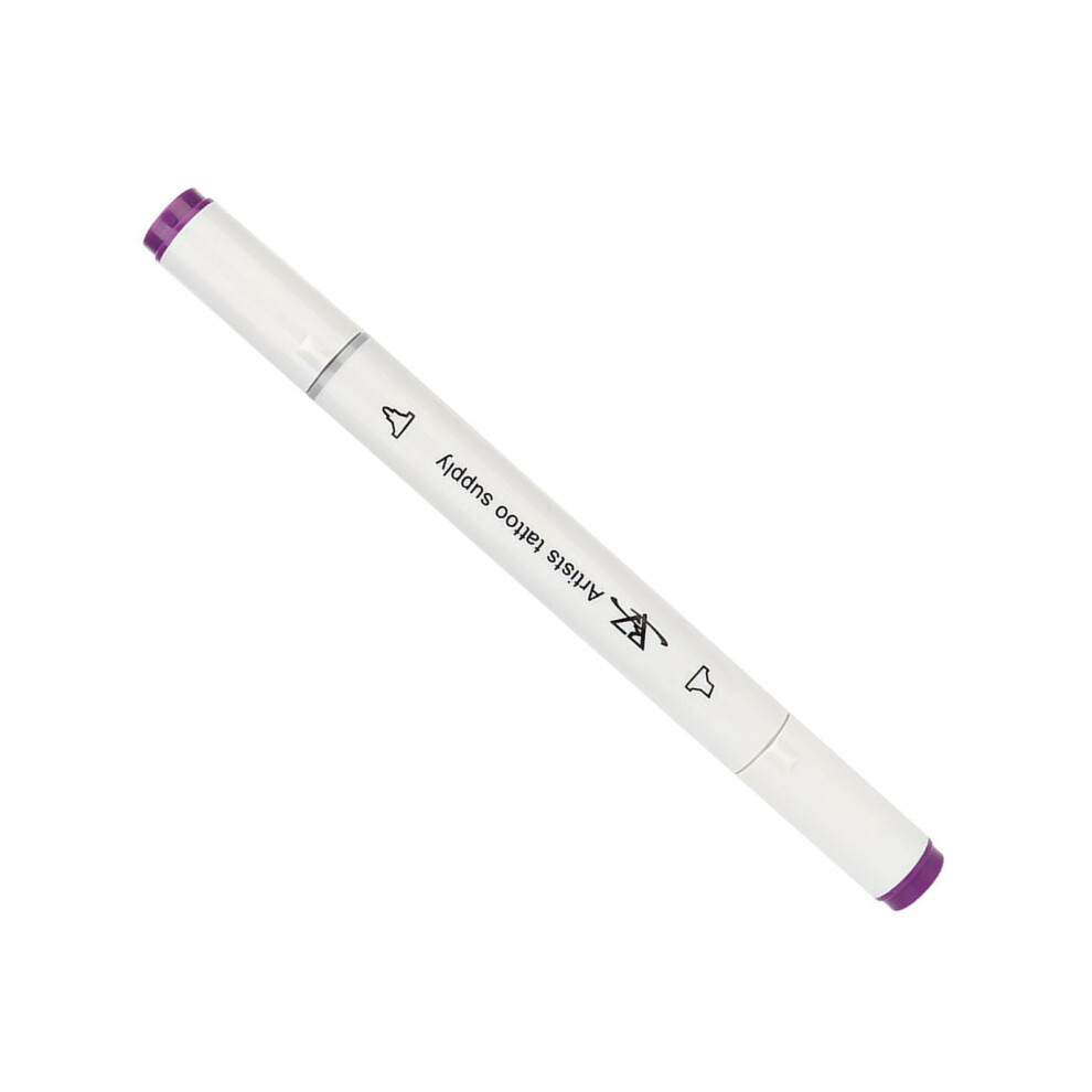 Dark/Purple Precision Tattoo Marker Pen - Dual-Tip Design