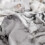 3Pcs Marbled Bedding Set EU Double Size White Polyester Pillowcase Quilt Cover 11