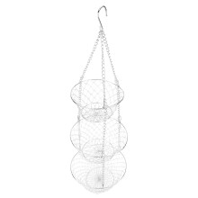 3-Tier Iron Wire Hanging Basket for Fruits and Vegetables - Space Saver