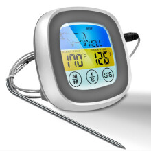 Professionell pekskärmskötttermometer, digital mattermometer med direktavläsning för matlagning, grillning, ugn, grillning, utrustad med blå