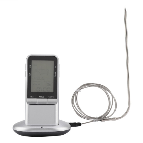 Instant Read BBQ Thermometer For Grilling Smoking Roasting LCD Screen Timer Function High Precision Digital Cooking Thermometer With Alarm 1