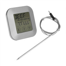 Edelstahl-Sondenthermometer für kulinarische Präzision, Ofenthermometer mit zwei Sensoren für zuverlässige Messwerte bei verschiedenen