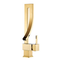 Brass Basin Sink Faucet 360Degree Rotation Waterfall, SingleHandle Hot Cold Mixer, Square Bath Faucet