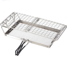 Foldable Stainless Steel Toaster Rack For Bread Outdoor Camping Adjustable Bread Toaster Stand Folding Grills