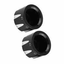 2pcs CNC Aluminum Black Front Axle Cap Durable Skull Design