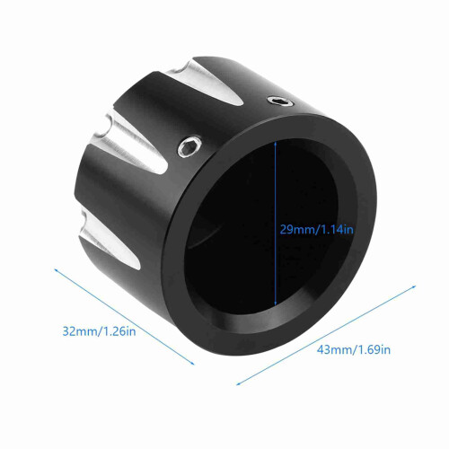 2pcs CNC Aluminum Black Front Axle Cap Durable Skull Design 1