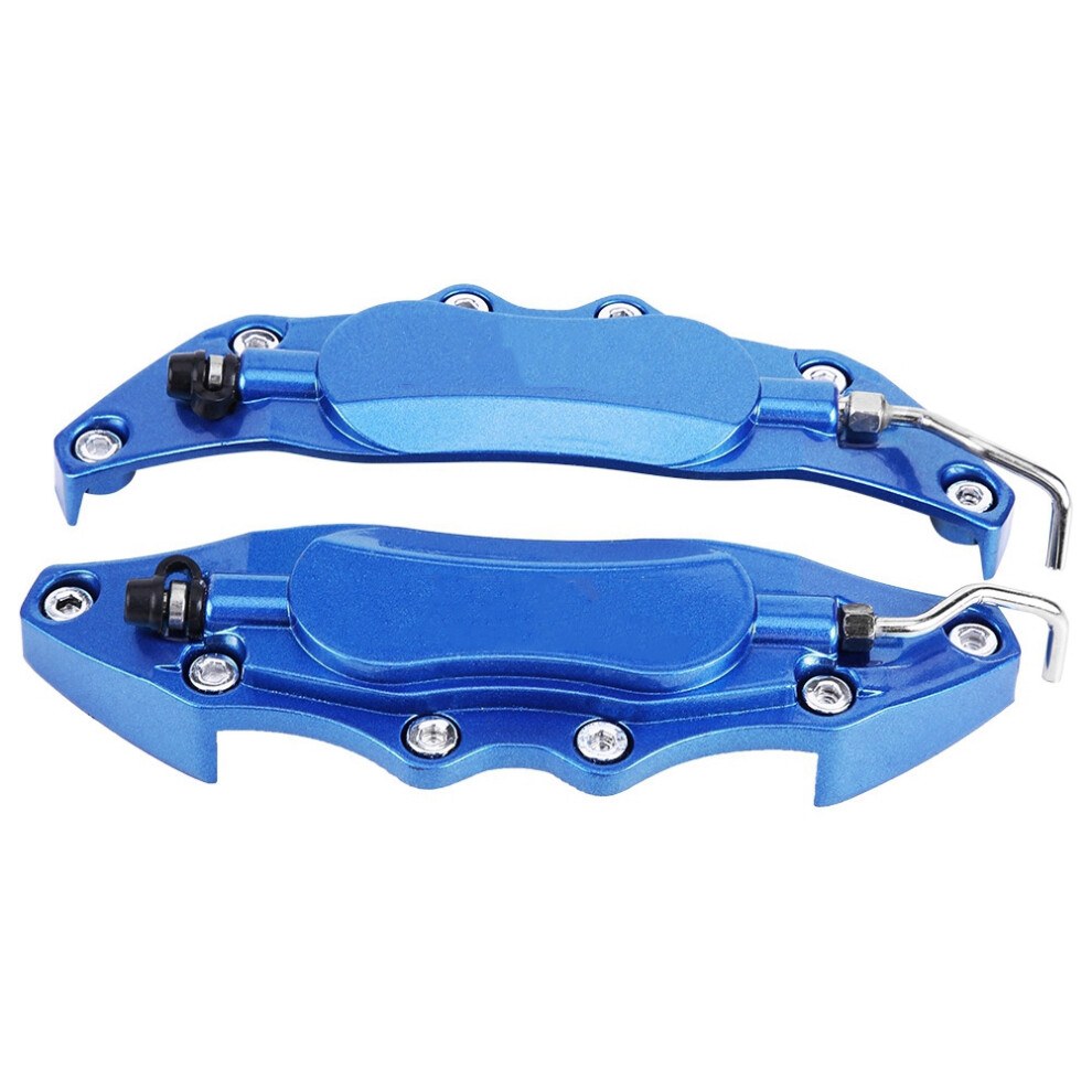 2Pcs Aluminum Brake Caliper Protector Covers For 14-15In Wheel Hubs () Blue/Red 9361363178012